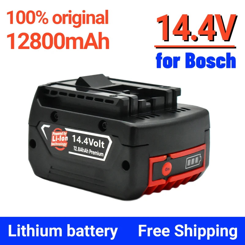 Original BAT614G Akku 14,4 V 12800mAh Lithium-ionen für Bosch 14,4 V Batterie BAT607G BAT614 BAT614G + Ladegerät