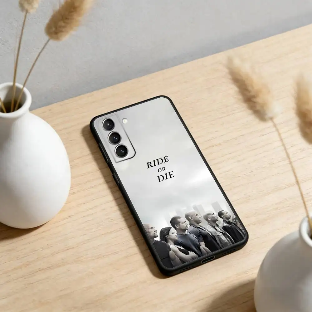 حافظة هاتف F-Fast and F-Furious Moive لهاتف سامسونج S25,24,23,22,30,21,10,9,Ultra,Plus,Lite,FE,4,5G حافظة سوداء ناعمة