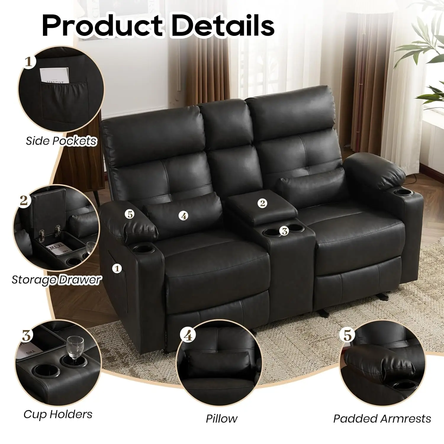 Thumbnail 4 - #9 Latest Reclining Sofa Couches Offers