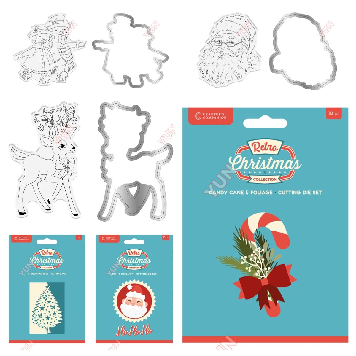 

Arrival New 2025 Christmas Die Holiday Add Tree Santa Candy Cane Foliage Reindeer Snowman Dies Handmade DIY Scrapbook Card Craft