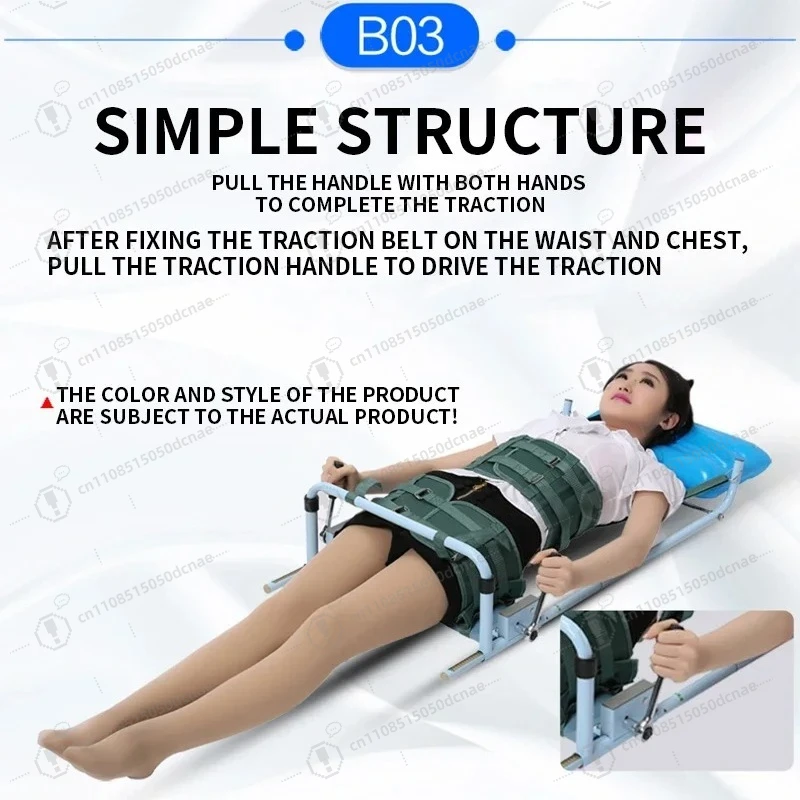 Cervical Spine Lumbar Traction Bed for Low Back Pain Therapy Massage Body Stretching