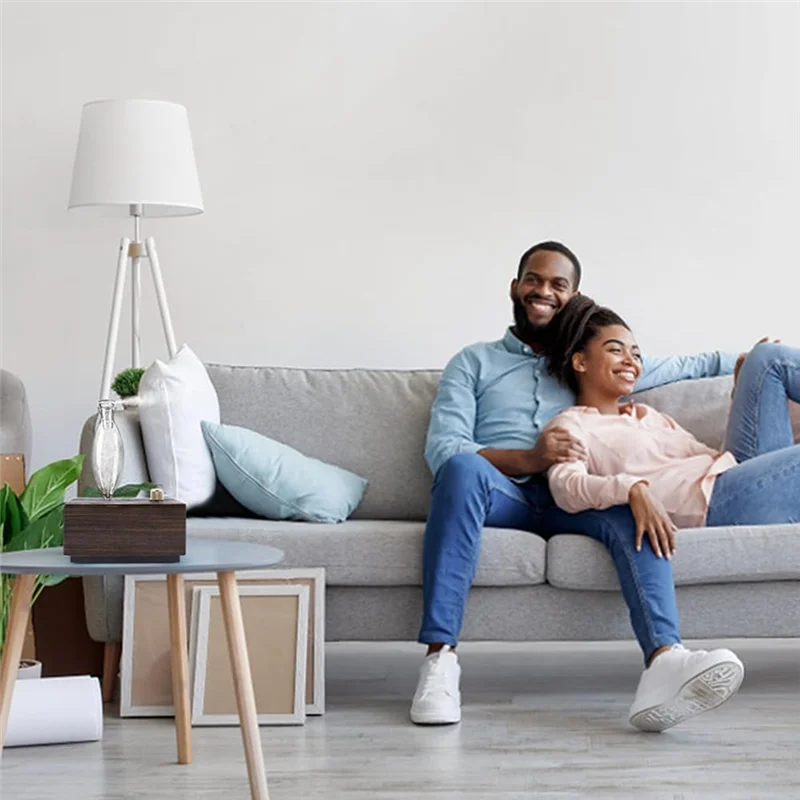 WHYY-水なしエッセンシャルオイルディフューザー Forhome 大型アロマセラピー Forlarge ルームベッドルームホテル木製コードレスミニディフューザー