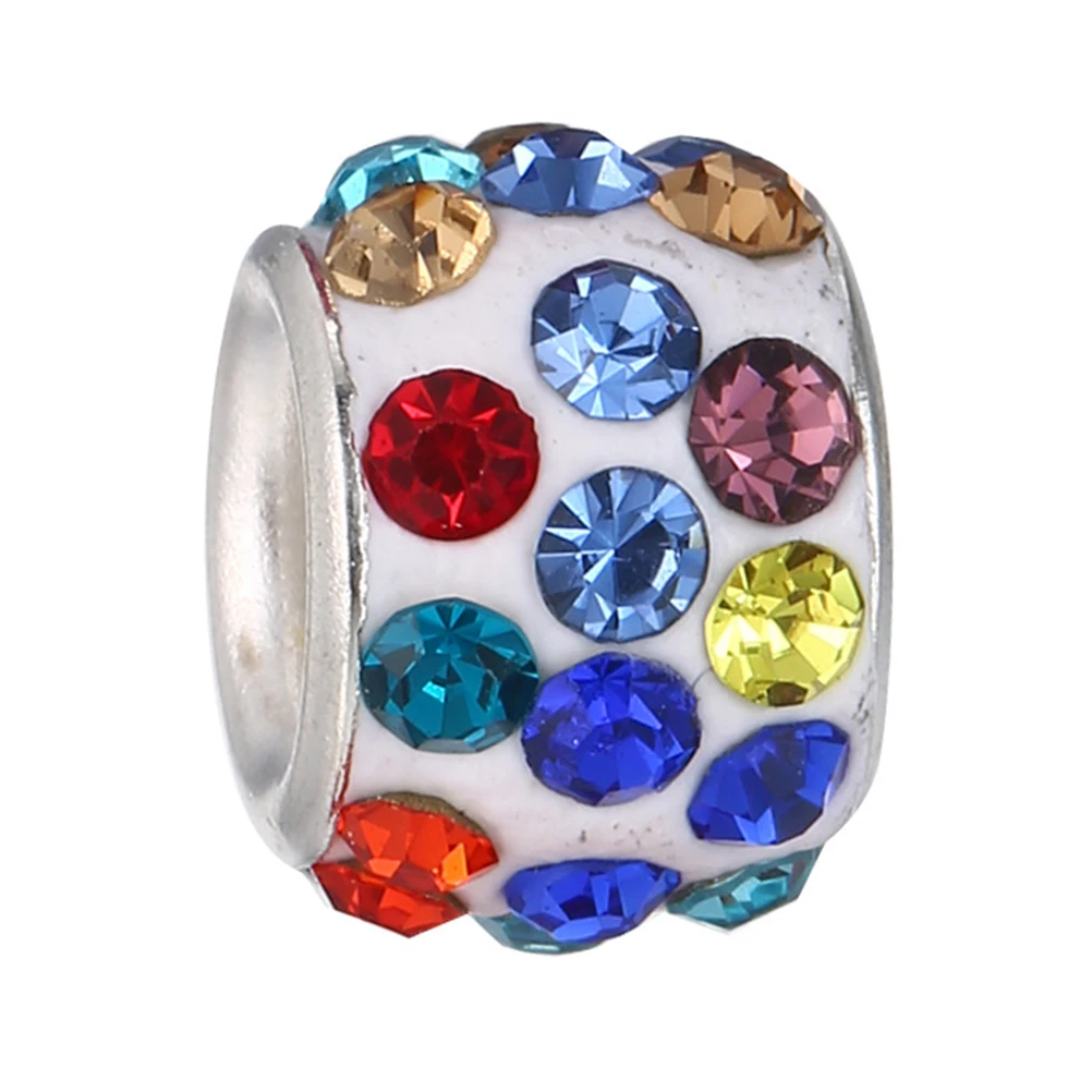 

100pcs for Jewelry Beads DIY Projects Jewelry Making Kits Loose Beads Big Hole Section Colorful Smooth Bright