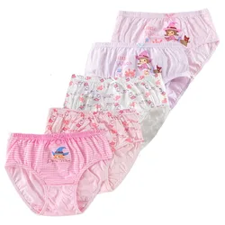 5Pcs/lot Kids Cotton Briefs Knickers Cartoon Girls Panties Cute Magic Princess Characters Children Triangle Underwear Soft Panty