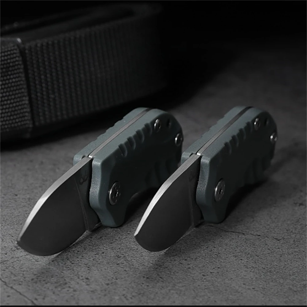 High hardness Blade Shaped Knife Outdoor Camping Self Defense Emergency Survival Knife Tool Folding Portable Key Knife