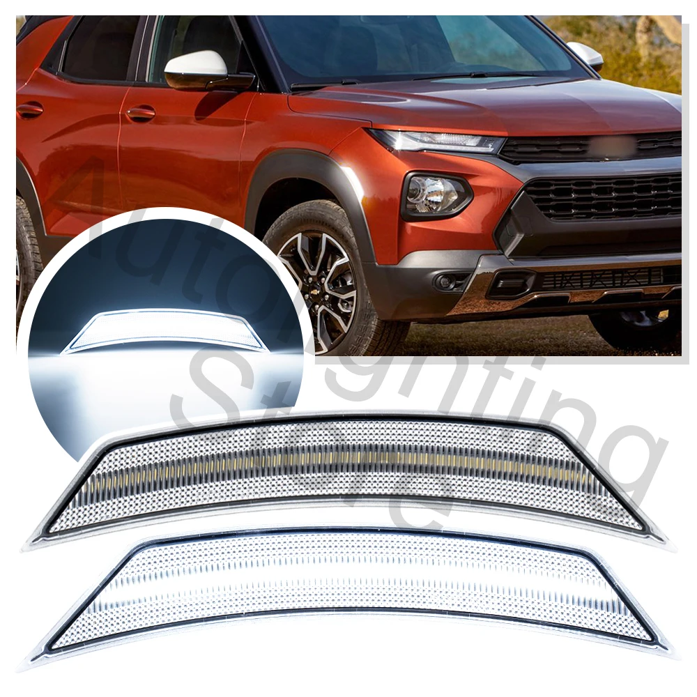 2X Front Wheel Side marker Lights For Jeep Grand Cherokee L WL 2021 2022 2023 2024 front bumper turn signal light