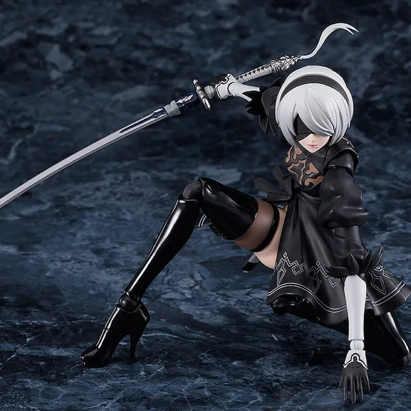 Nier Automata 2B & A2 Figma Bewegliche Actionfigur Yorha Anime-Figur Ersatzteile PVC Sammlerfigur Spielzeug