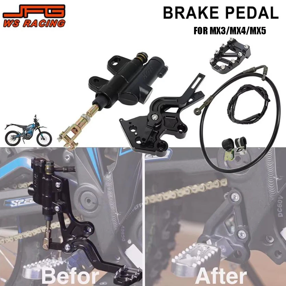 

Rear Brake Caliper Pedal Set Motorcycle Accessories Brake Hose Lever Kits For Talaria Sting MX3 MX4 MX5 Dirt Electric Bike JFG