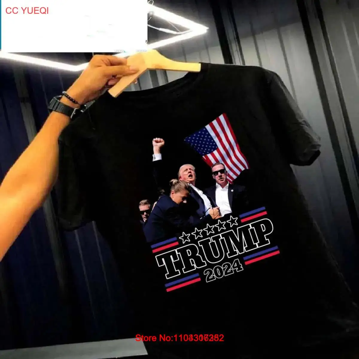 Donald Trump Rally Shooting Shirt USA Trump 2024 MAGA Fist Pump Fight S-5XL