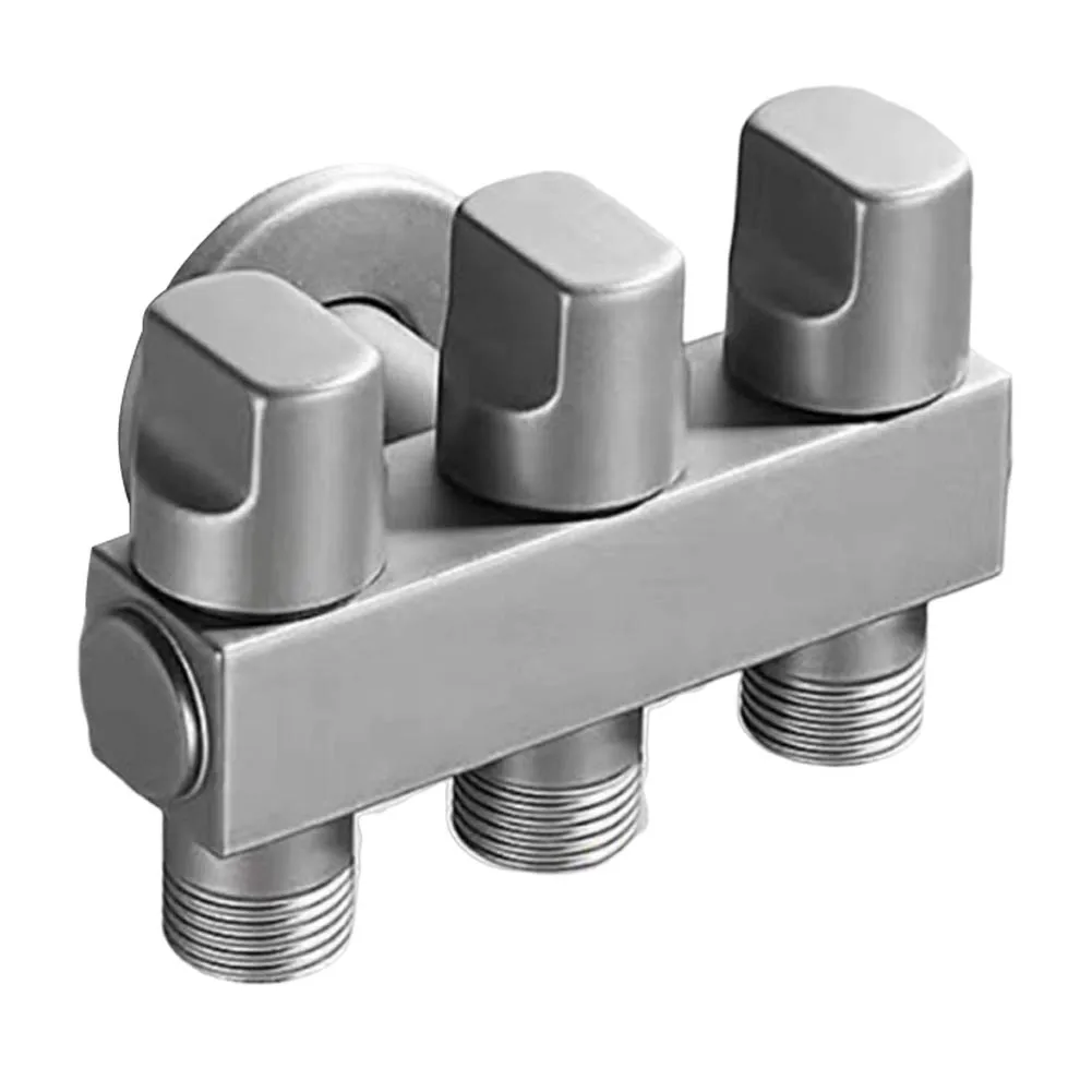 

Threeway Water Outlet Angle Valve Control Multiple Devices with 1/2 Inch Connections for Enhanced Plumbing Flexibility