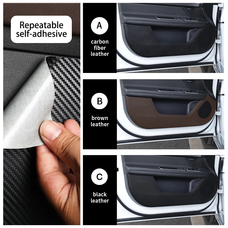 Car Door Anti Kick Ditry Pad Stickers Sill Strips Centre Pillar Bar Protector Mat Accessories For Jaguar XFL 2017 2018 2019 2020