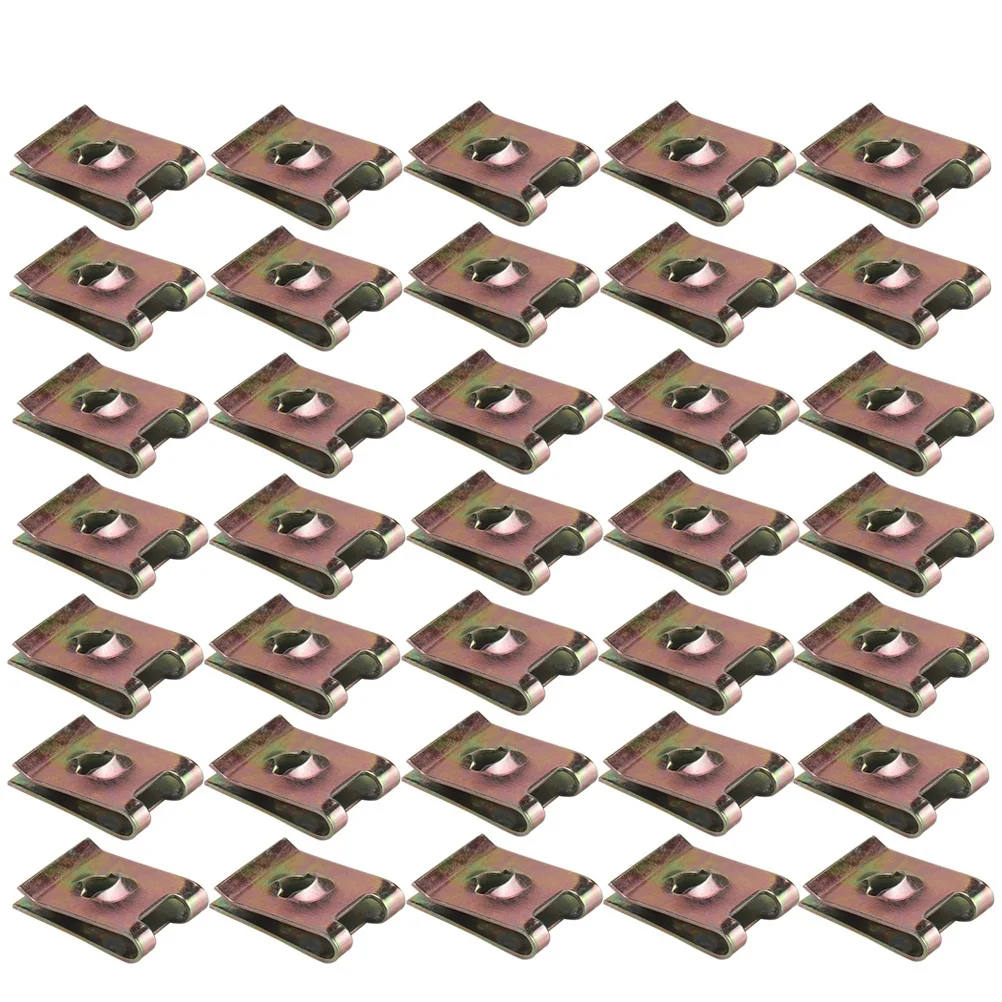 

50Pcs U Clips Nut Spire U Nut Fasteners High Hardness Manganese Steel for Panel Motorcycle Fairing Panel Securing