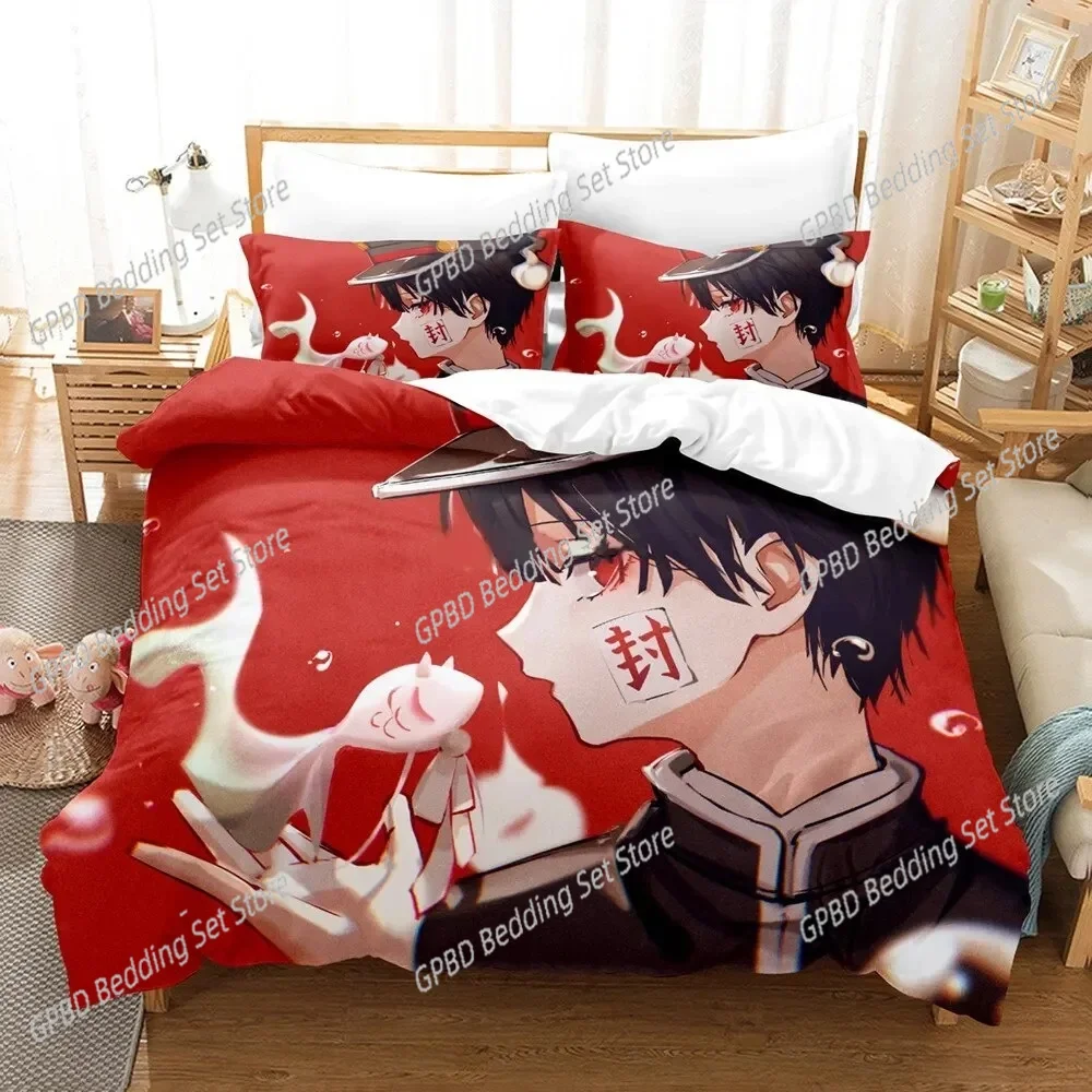 Fashion 3D Printing Anime Toilet-bound Hanako-kun Bedding Set Duvet Cover Sets Comforter Bedding Double Size Adults Kids Gift