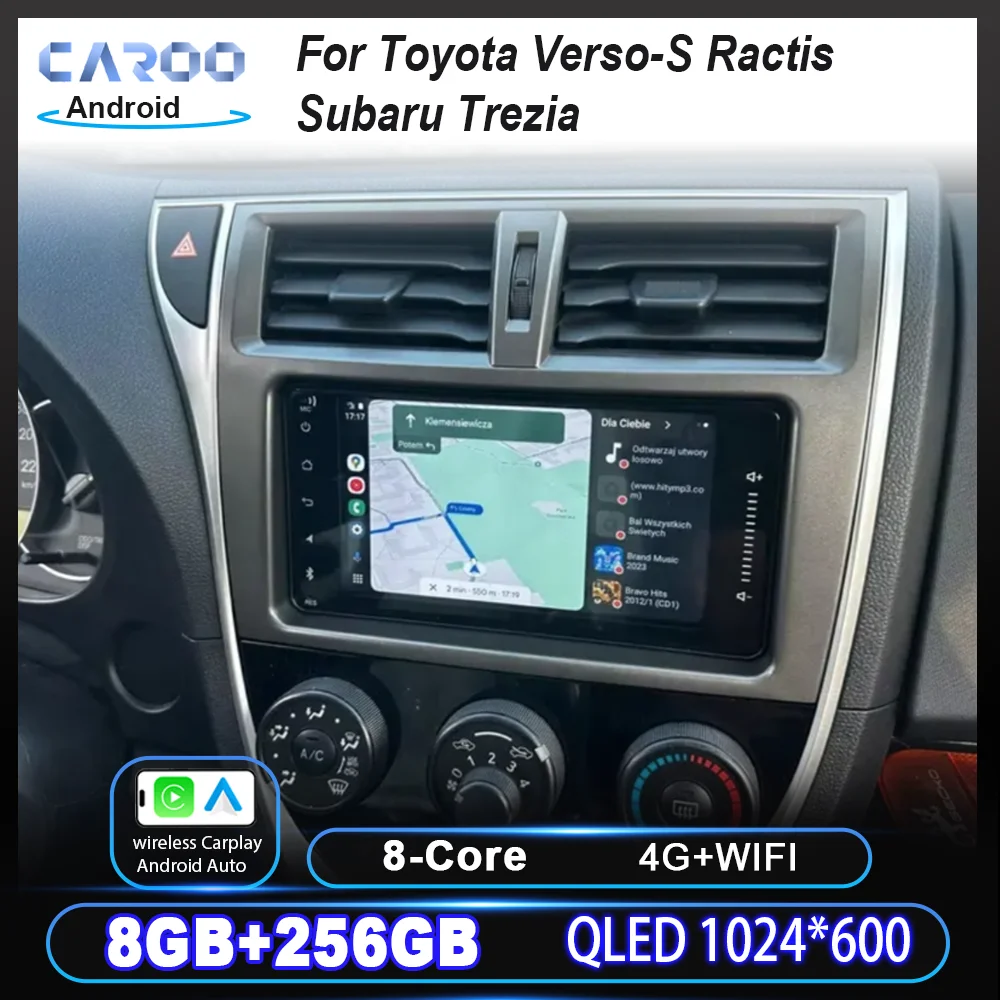 

7 Inch For Toyota Verso-S Ractis Subaru Trezia Car Multimedia Player GPS Navigation NO 2Din Stereo Radio Wireless Carplay WIFI