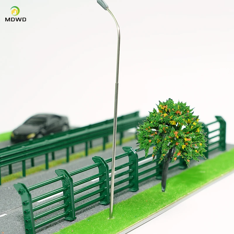 Urban Road Scene Guardrail Stereo Model HO OO Scale Accessory Realistische Straßenbarriere für Modelleisenbahn-Layouts