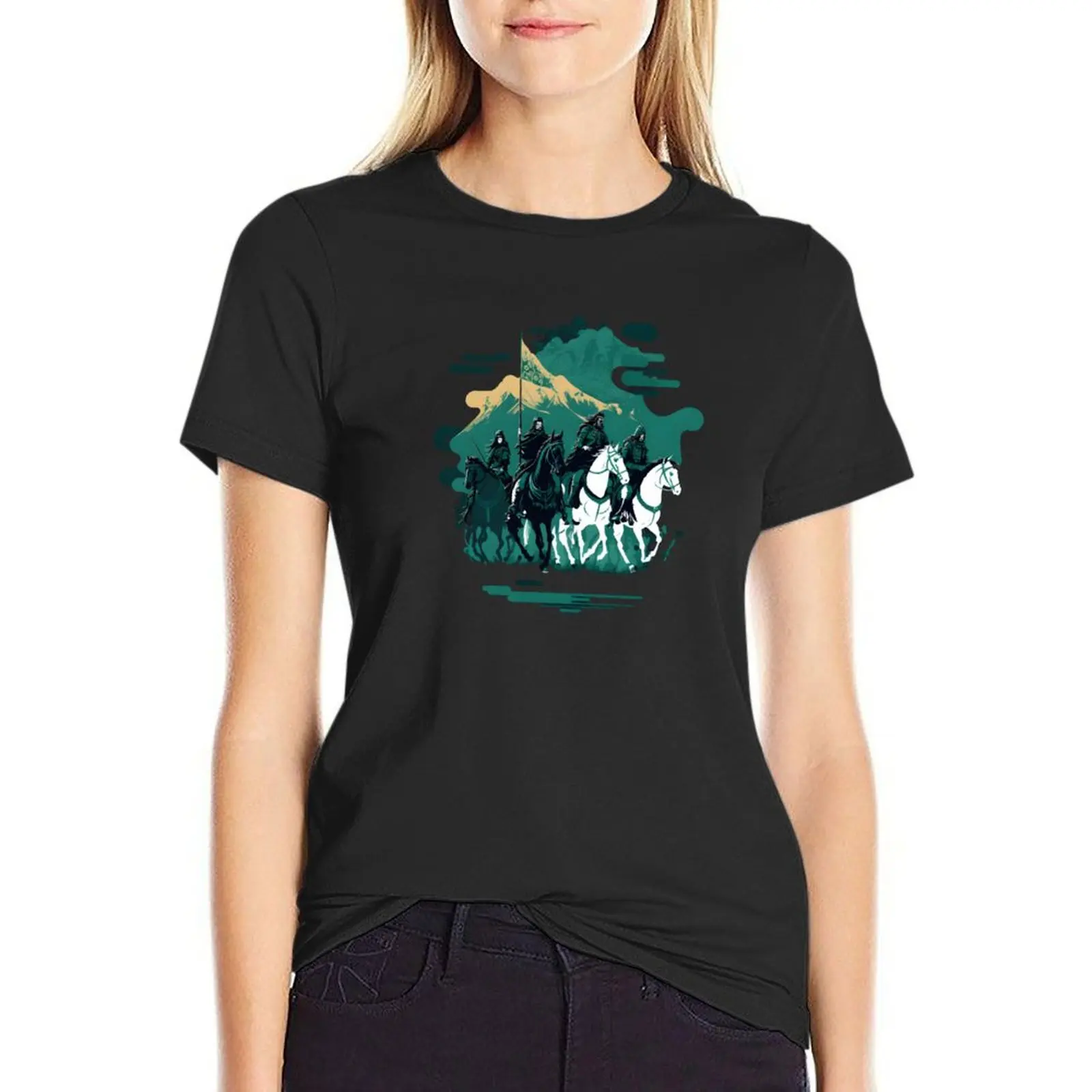 The Rohan Cavalry - Riders - Fantasy T-Shirt Female clothing shirts graphic tees workout shirts for Women