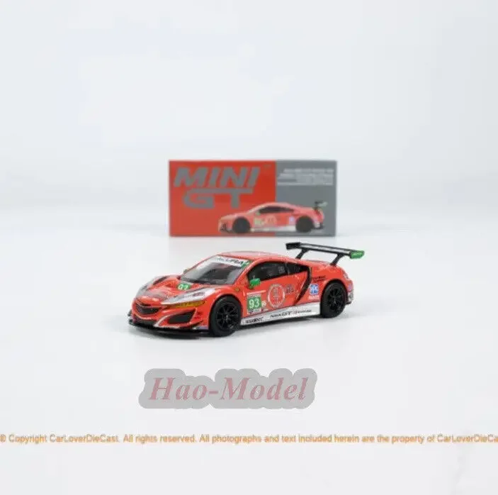 

TSM MINIGT 1/64 для Acura NSX GT3 EVO22 # Модель автомобиля WTR 93, литая под давлением игрушка из сплава, подарок на день рождения, хобби, демонстрационные украшения