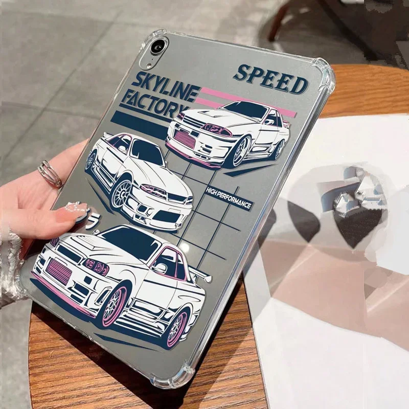 Case for Samsung Galaxy Tab A8 10.5 A7 10.4 A9 plus 11 Cartoon Race Car funda cover For Galaxy Tab S6 Lite S7 S8 S9 FE Plus Case