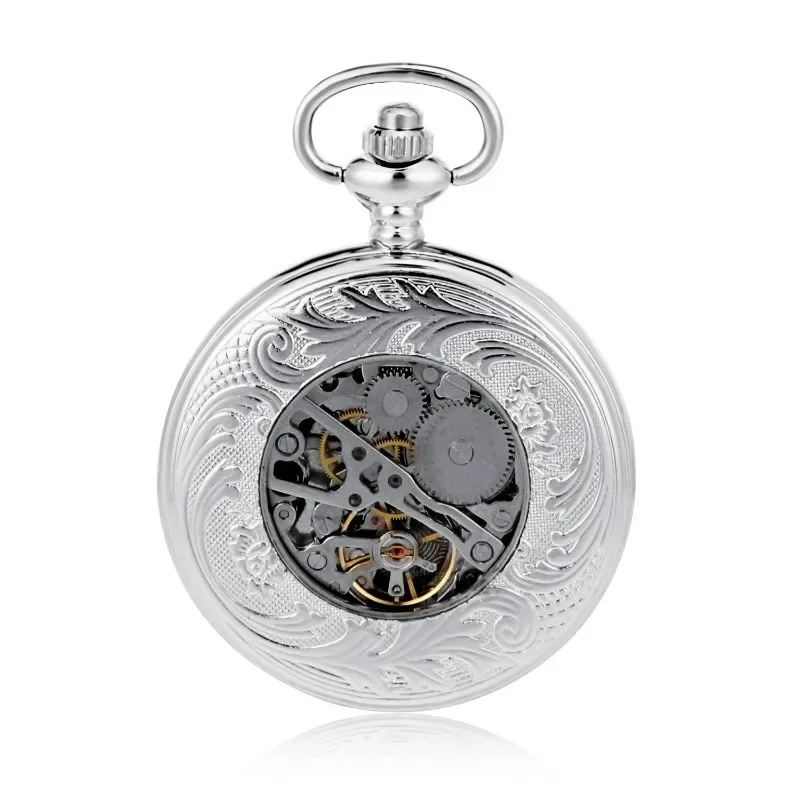 Mechanische Uhr Taschenuhr Vintage Silber römische wörtliche Wanduhr