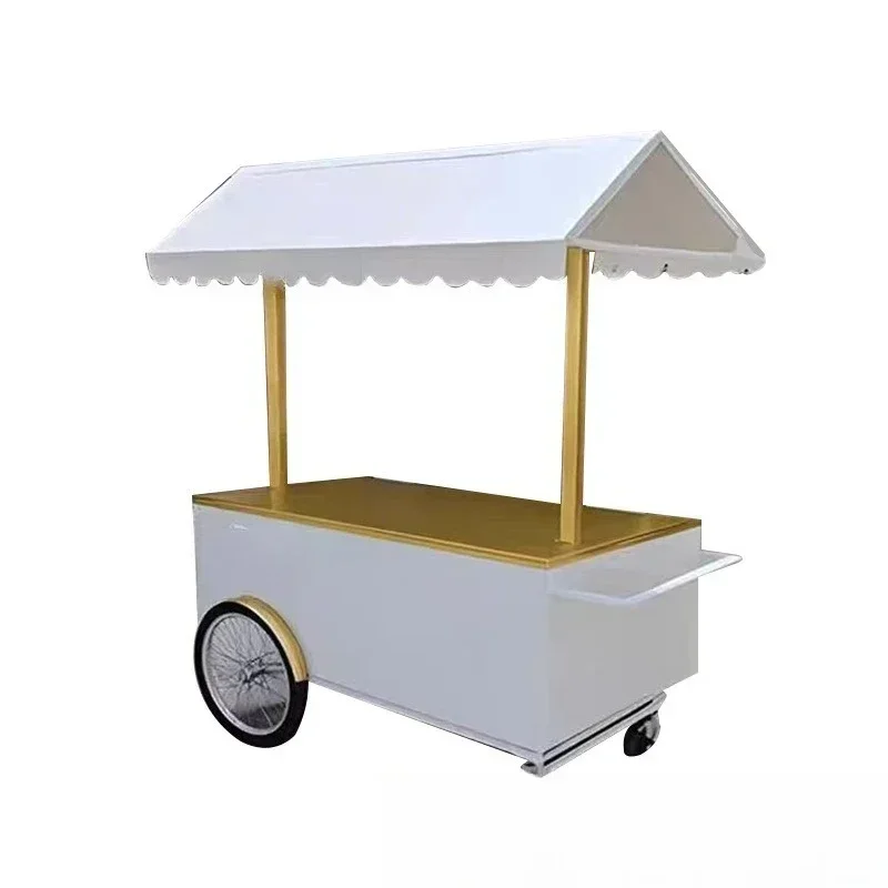 

European wrought iron stall car Mobile night market Outdoor promotion Food truck Market float stall Internet celebrity trolley