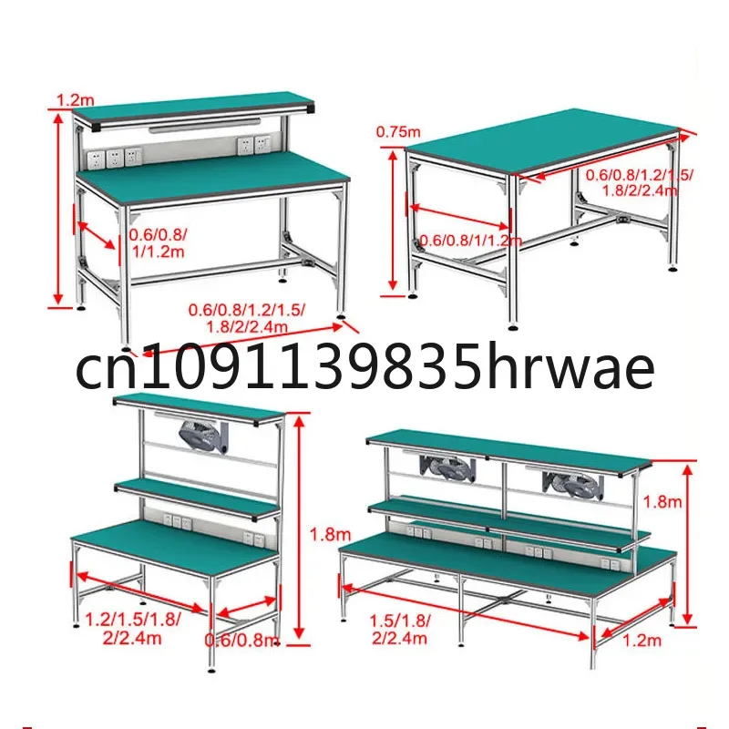 

Industrial Aluminum Profile Workbench Adjustable Production Line Workstation