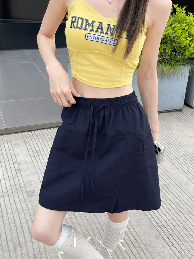 Sommer-Damen-Shorts Schnelltrocknend Leichtgewichtig Mit Taschen Vorderer Schlitz Cargo-Hose Hohe Taille Knielange Shorts Sportliche Freizeithose – Detail 21
