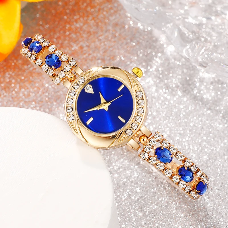 Diamond Women Watches Green Watch Ladies Wrist Watches Luxury Brand Rhinestone Womens Bracelet Watches Female Relogio Feminino