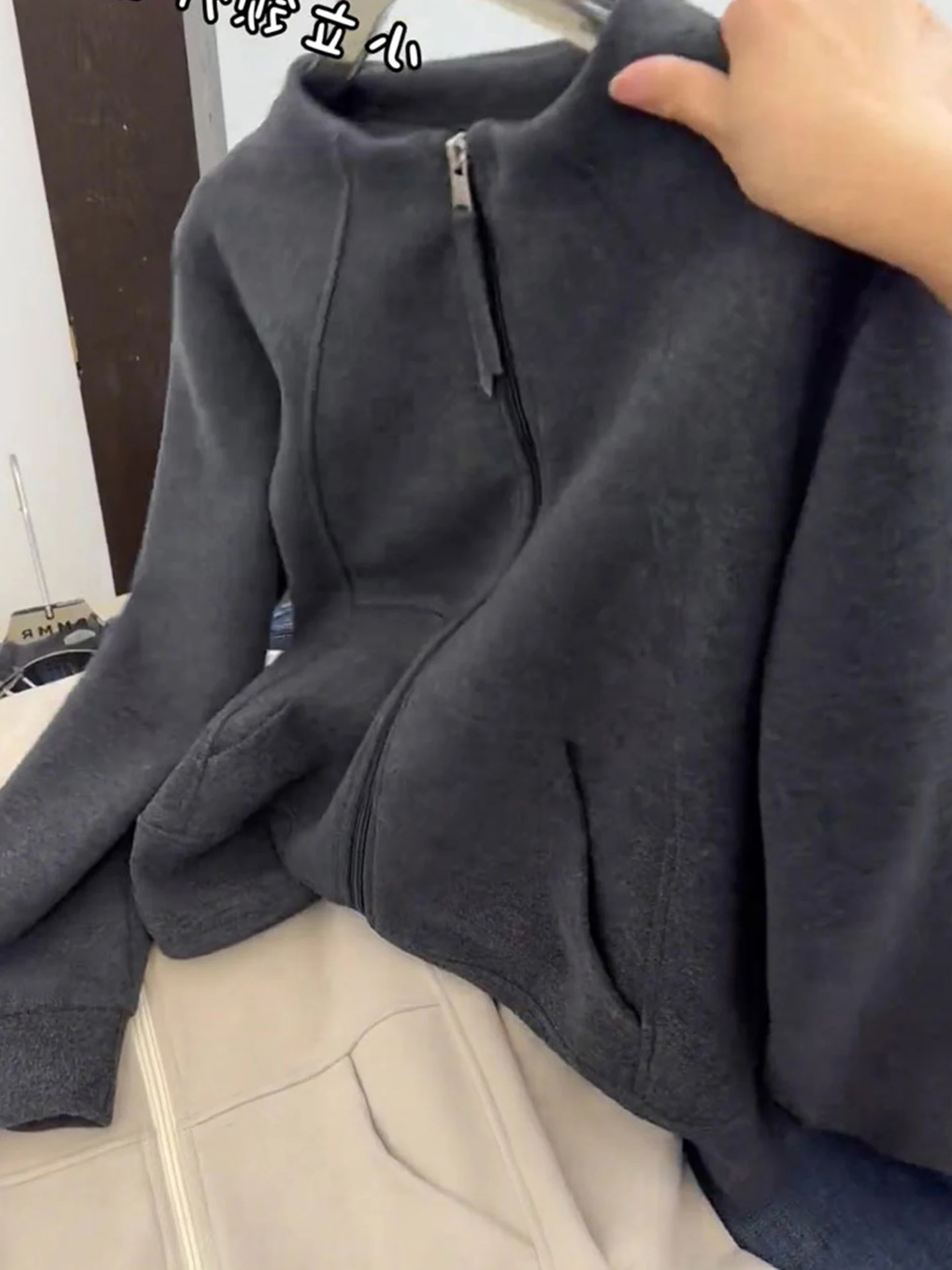 Cardigan aperto lavorato a maglia lungo dimagrante Sve in puro colore con cerniera Jaet Top leggero di lusso per pendolarismo Autunno Faion