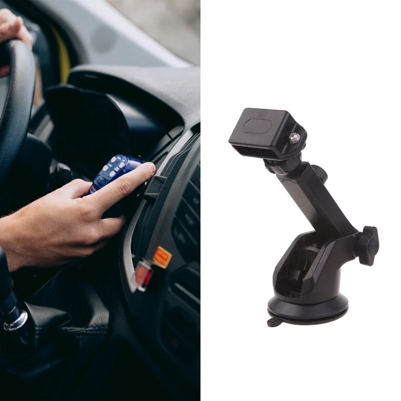 Ventosa a vácuo para-brisa carro, suporte para walkie talkie, rádio móvel, suporte ajustável universal f19e