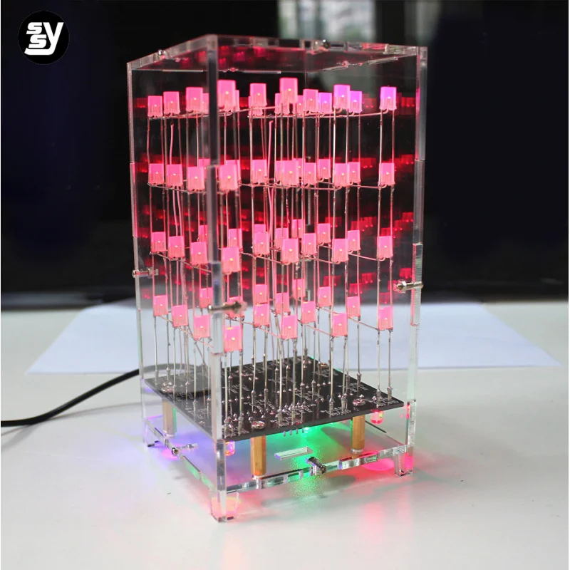 

Single Chip Microcomputer3d444Cube4*4*4Dual Color Light Cube ElectronicDIYCreate a Mist EffectledLighting Parts Kit