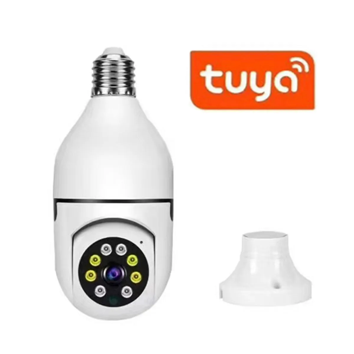 

Tuya/Yoosee APP 2MP 1080P E27 Lamp Head Holder PTZ IP Dome Camera Full Color Night Vision Home Security CCTV Baby Monitor