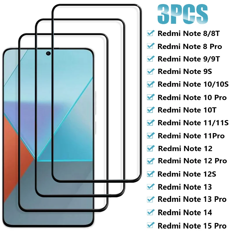 3PCS Tempered Glass…