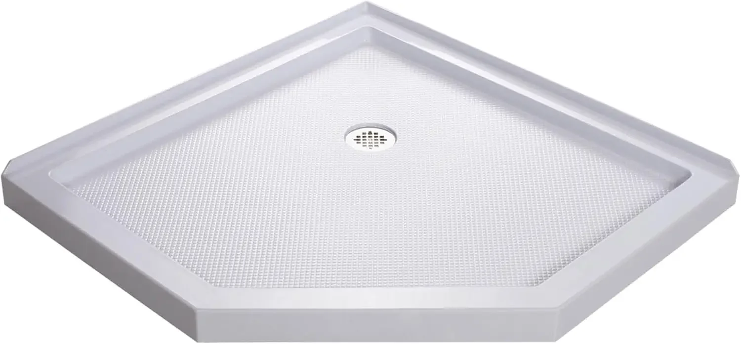

36 in. D x 36 in. W x 2 3/4 in. H Corner Drain Neo-Angle Shower Base in White