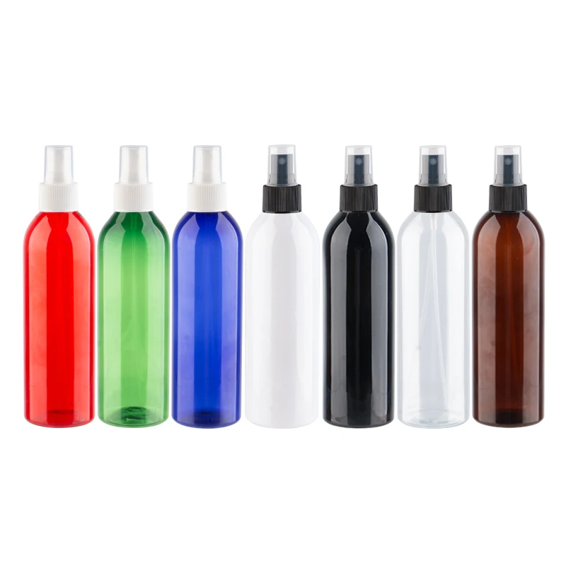 

25pcs 250ml Empty Spray Bottle Cosmetics Packaging Makeup Container With Mist Spray Pump Perfume Dispenser Wholesale 250cc Round