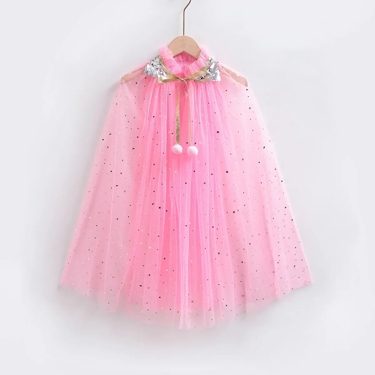 Girl Costume Children Elegant Dress Cape Kids Christmas Halloween Party Supply Girl Tulle Cloak Elsa Rapunzel  Accessory