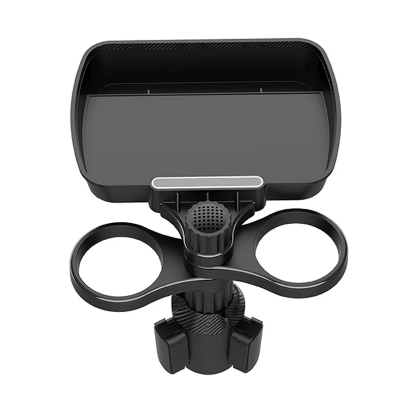 

DELAM-Dual Cup Holder Expander Adjustable Snack Tray Drink Holder For 360°Rotating Multifunctional 1 PCS