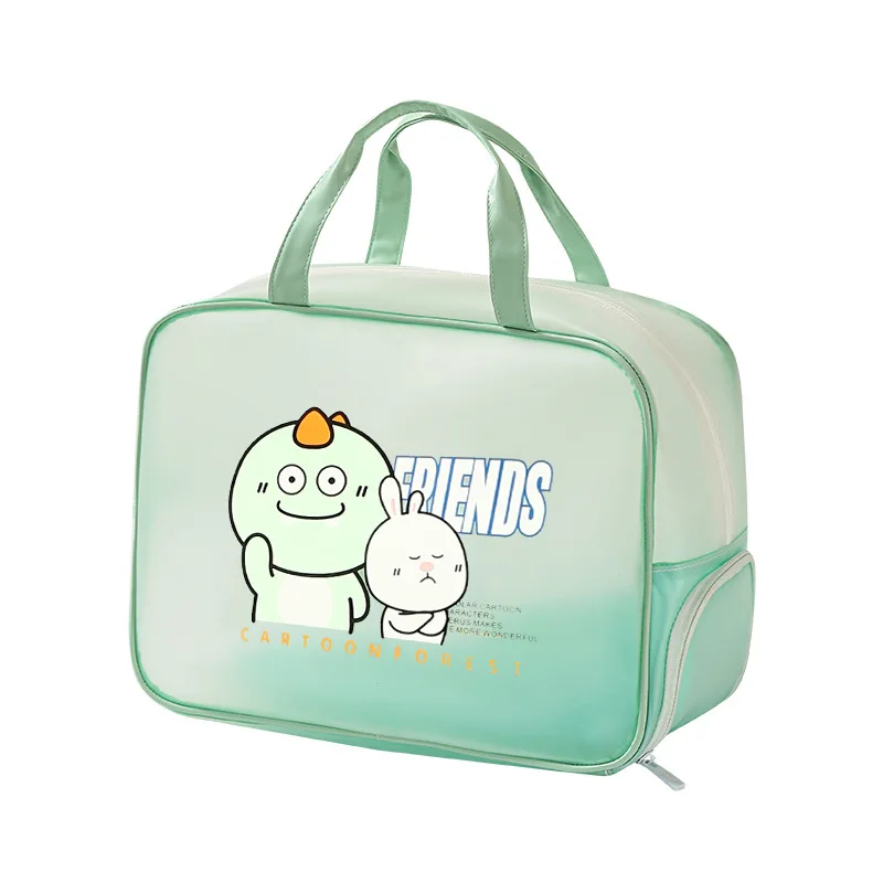 Swimming Bags for Child Transparent Waterproof Toiletry Storage Pouch for Girls Colorful Cosmetic Bag With Shoe Compartment