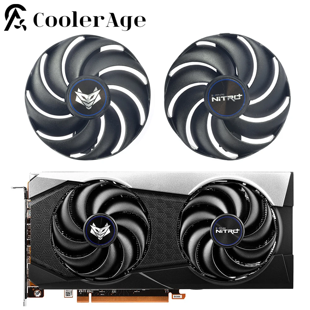 

87MM CF9010H12D RX660XT Replacement Graphics Card GPU Fan For Sapphire Nitro+ AMD Radeon RX 6600 XT Video Card Fan Cooler