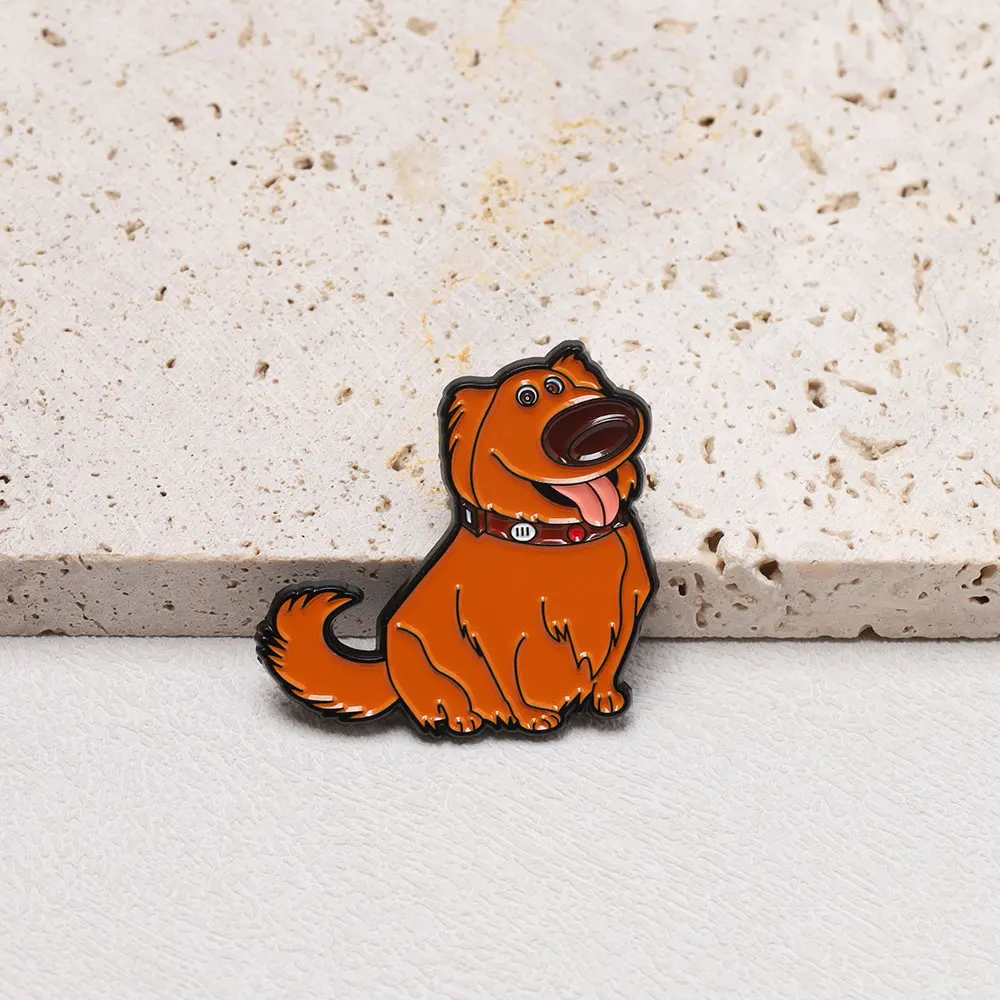 2개 세트 만화 캐릭터와 강아지 에나멜 브로치 귀엽고 재미있는 금속 배지 라펠 백팩 모자 핀 코스프레 액세서리 선물