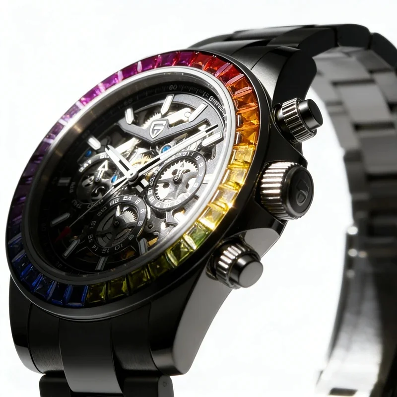 PAGANI DESIGN PD1777 HZ2196G WATCH| 2026 New Skeleton Men Mechanical Watch, Sapphire Crystal Stainless Steel Business Wristwatch