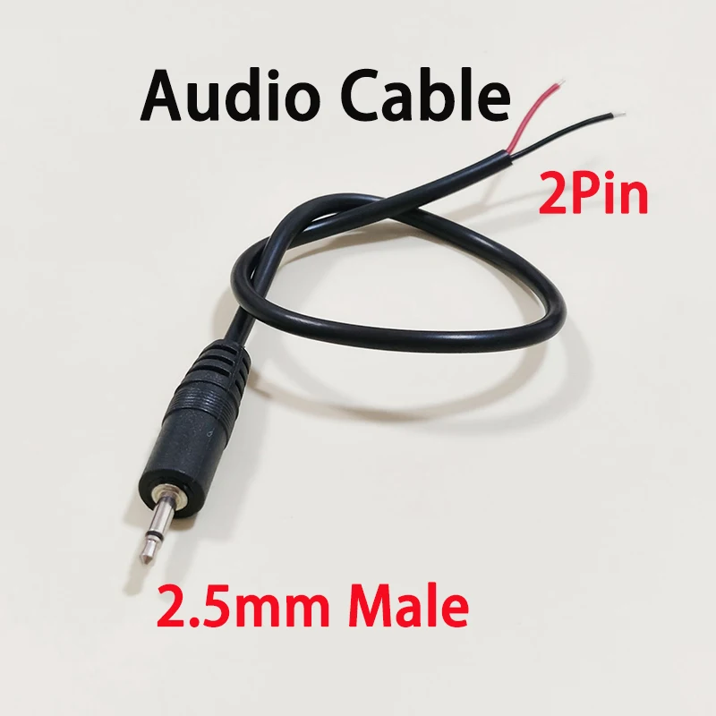 1PC 2.5mm 3.5mm Mono Stereo Male Female Plug Jack Connector 2/3/4Pin AUX Extension Wire DIY Audio Earphone Mic Repair Cable