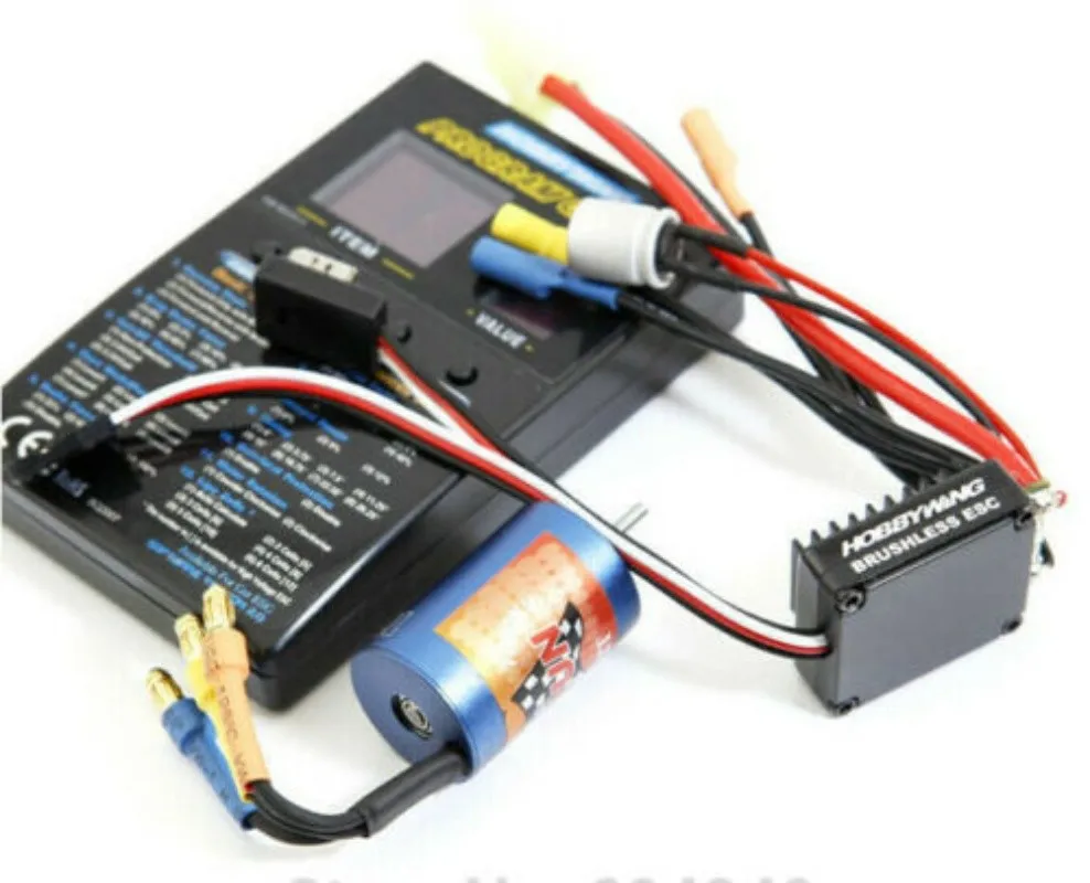 Combo Hobbywing Program Card & eZrun 18A ESC &18T 5200KV Brushless Motor For 1/18 and 1/16 On-Road and Off-Road Sport Car