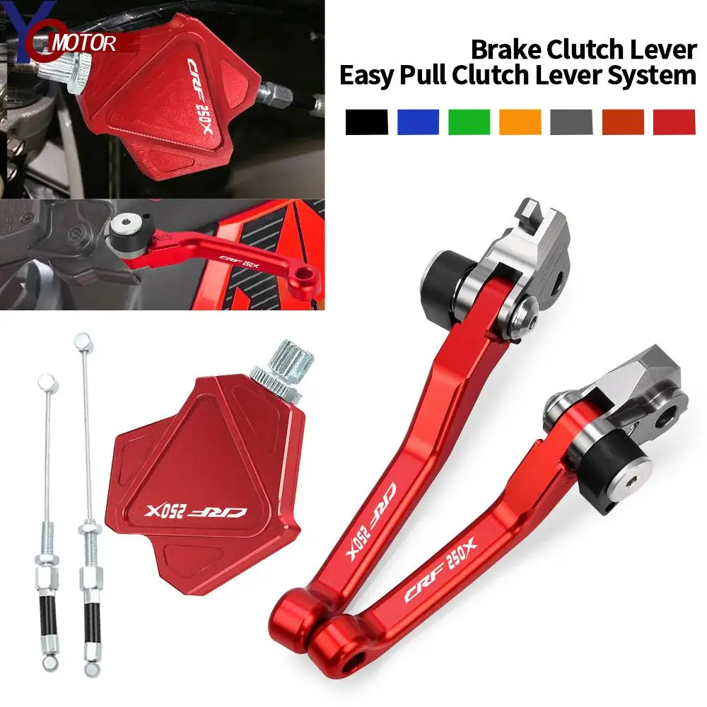 

For HONDA CRF250X CRF450X 2005-2018 CRF 250 X Motorcycle Brake Clutch Lever Stunt Clutch Easy Pull Cable Lever System Aluminum