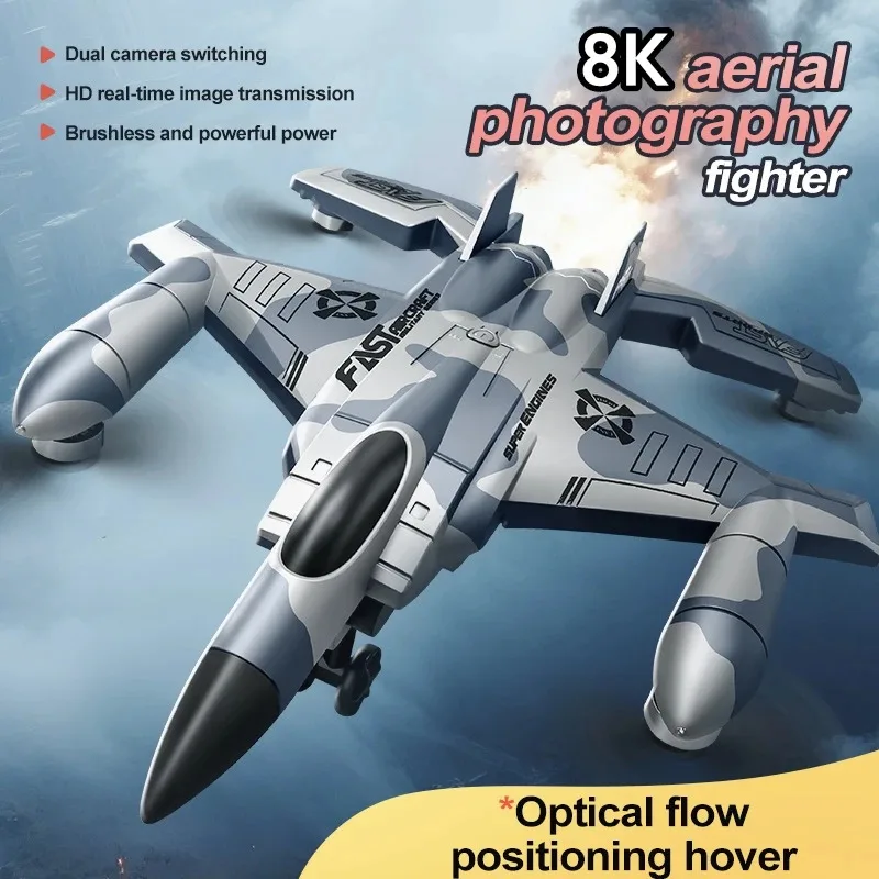 

Profesional SU-35 Plane A27 Drone With 8K HD Camera Brushless Remote Control Fighter Quadcopter Optical Flow RC Done