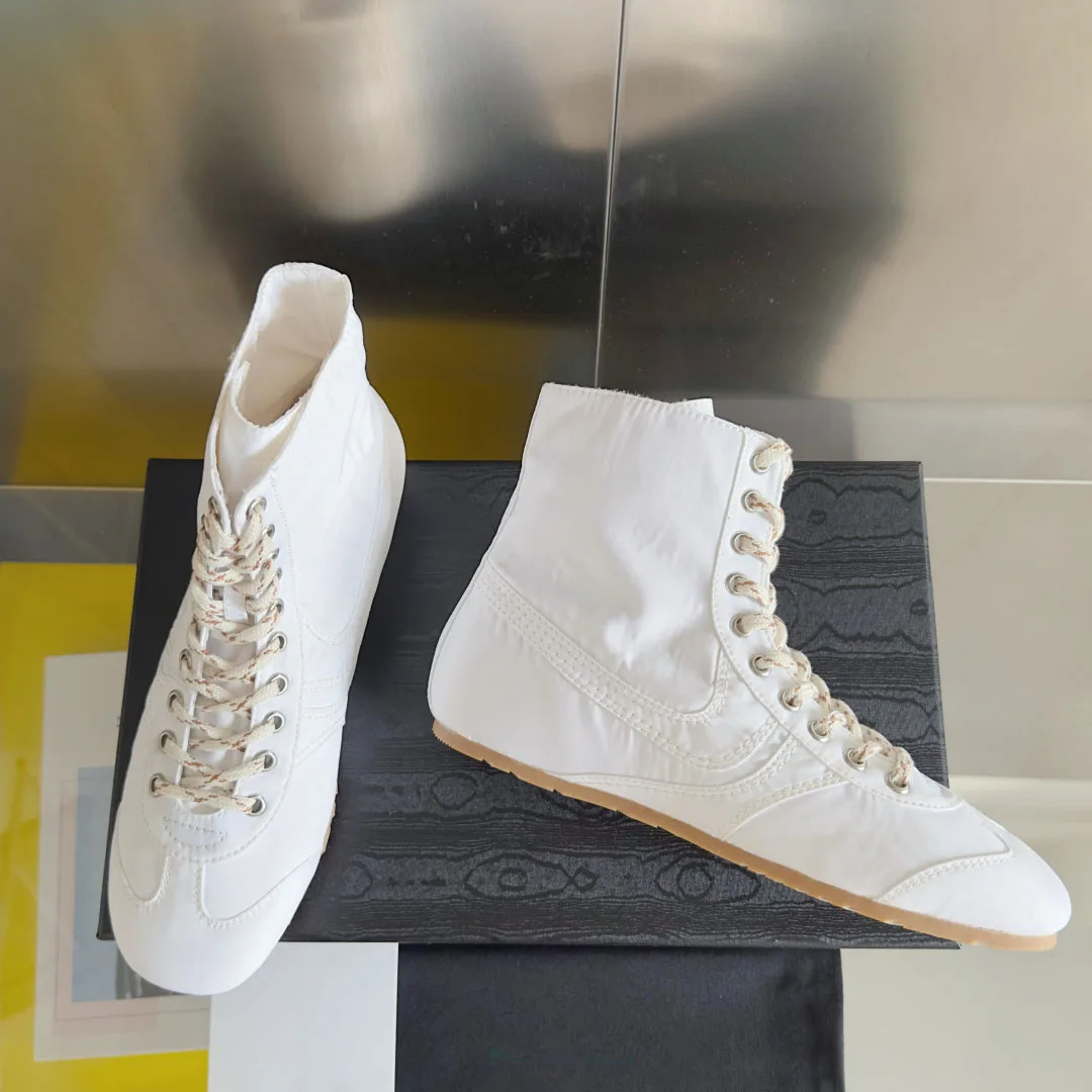 Picture 4: Women's Green Satin High Top Sneakers