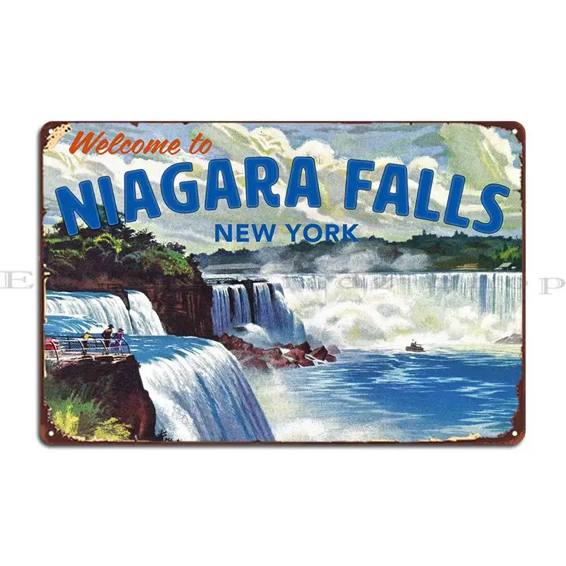 Niagara Falls Metal Sign Cinema Designer Mural Pub Design Tin Sign Poster