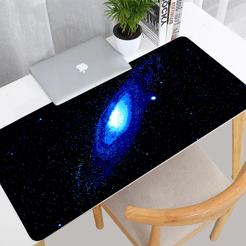 Pixel Art Starry Sky 900x400 Mouse Pad Laptop Kawaii Anime Game Cabinet Table Mat Office PC Gaming Accessories Keyboard Mousepad