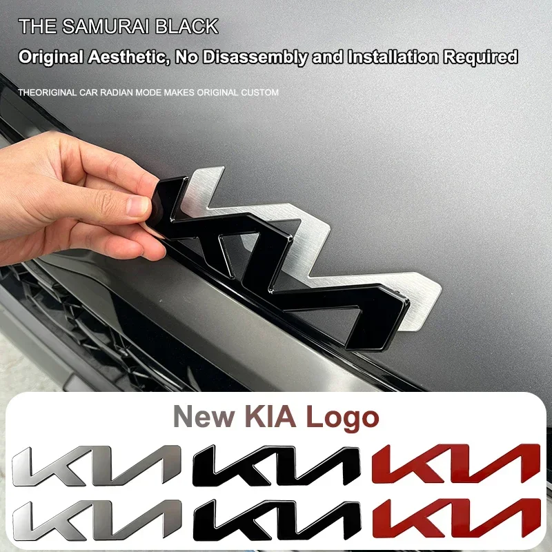 2 Peças Adesivos de Emblema para Capô Dianteiro e Logotipo para Porta-Malas Traseiro de Carros KIA K9 Sportage Niro K5 Carnival EV6 EV9 EV3 K8 Stinger