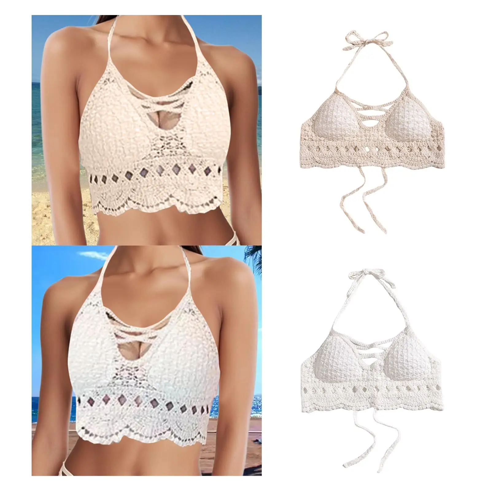 

Beach Crochet Bra Fashion Stylish Beachwear for Beach Swim Pool Parties Vacation
