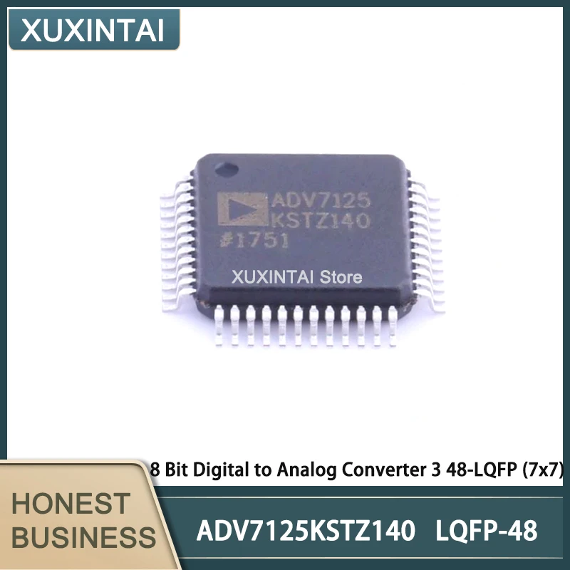 

5Pcs/Lot New Original ADV7125KSTZ140 ADV7125KSTZ 8 Bit Digital to Analog Converter 3 48-LQFP (7x7)